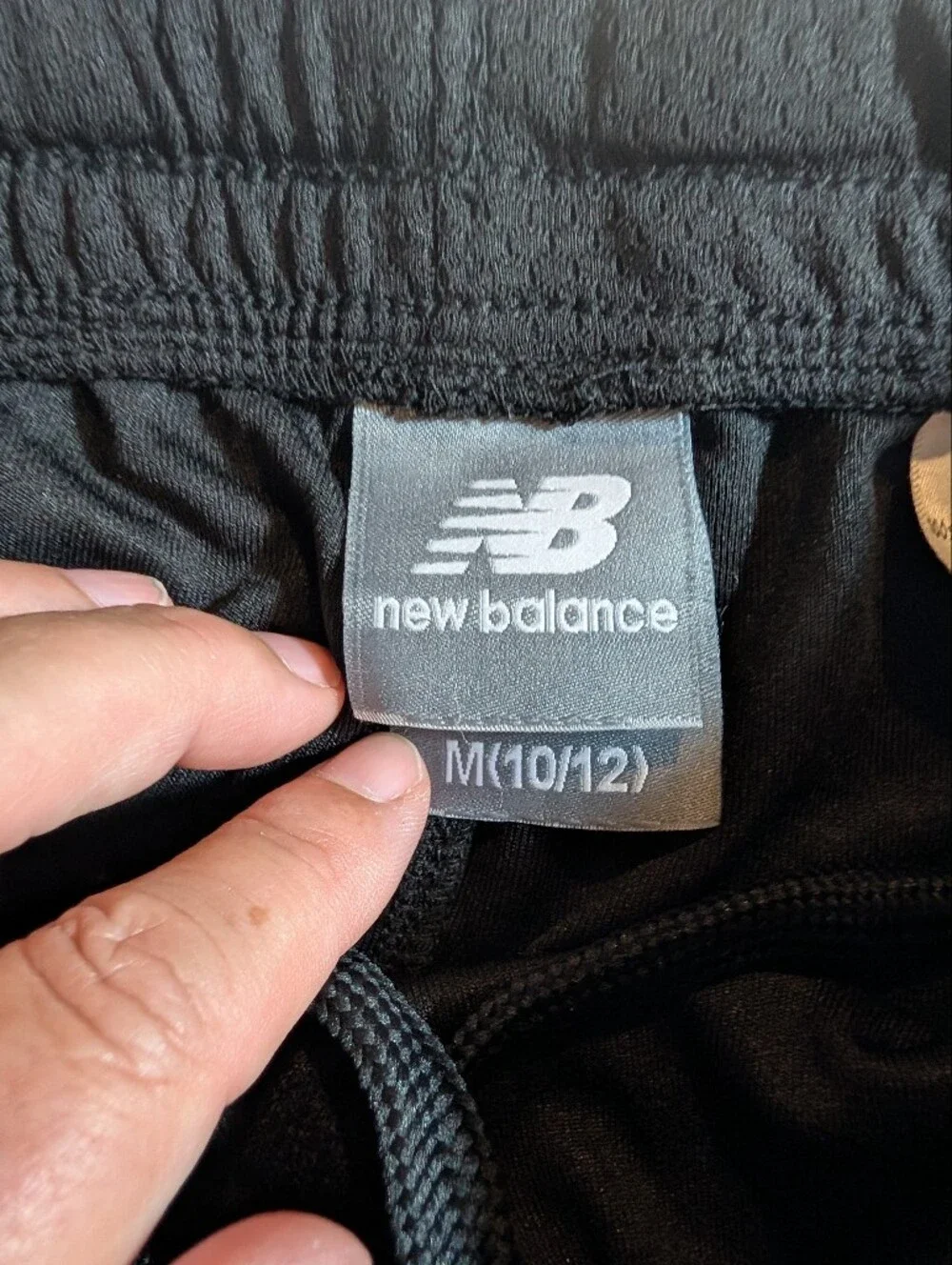 New Balance Boys 10/12 Black Mesh Athletic Shorts with Logo NWT